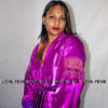 Amethyst Plume Satin Robe