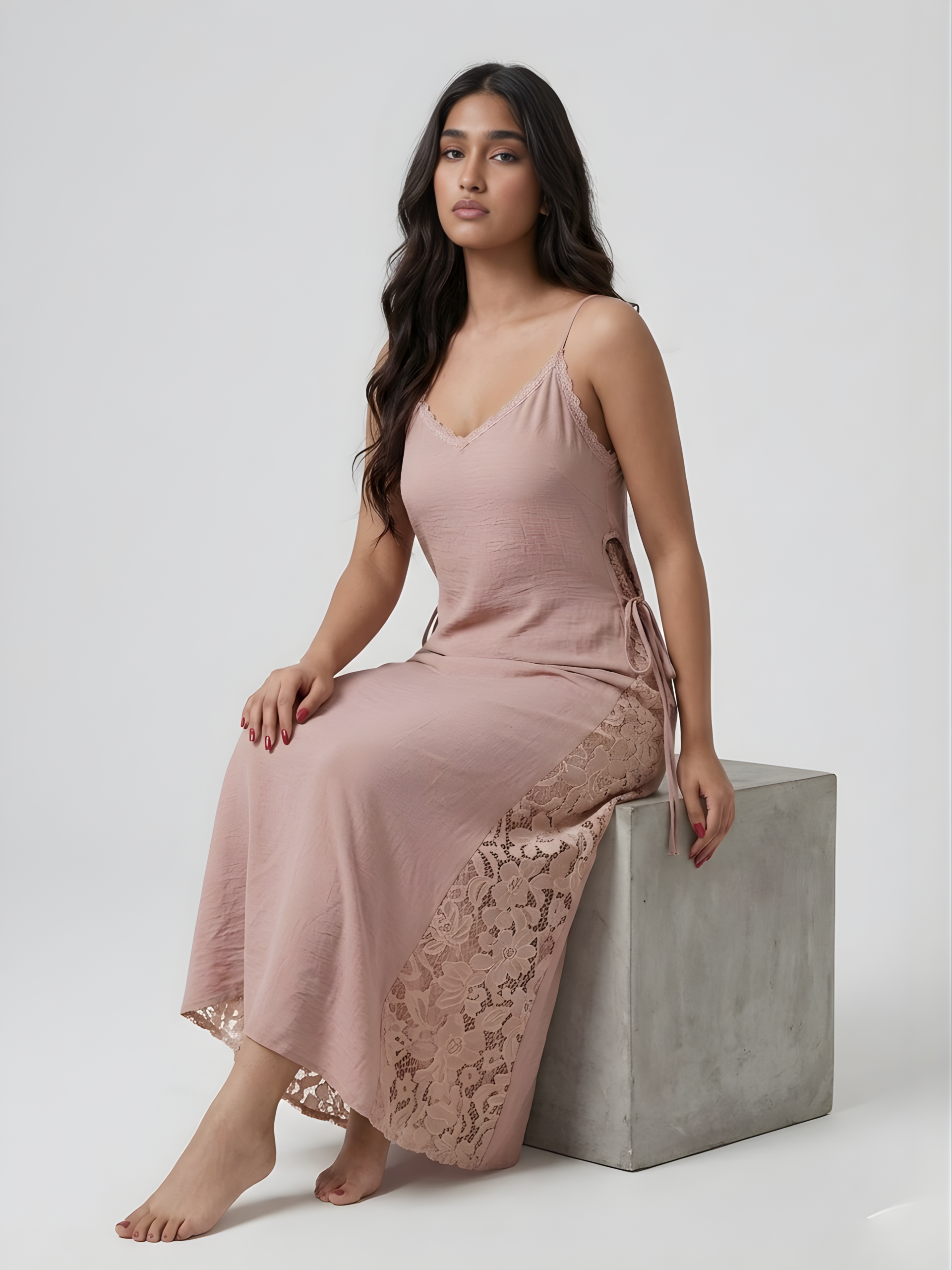Blush Romance Maxi Slip