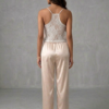Champagne Satin Lounge Set