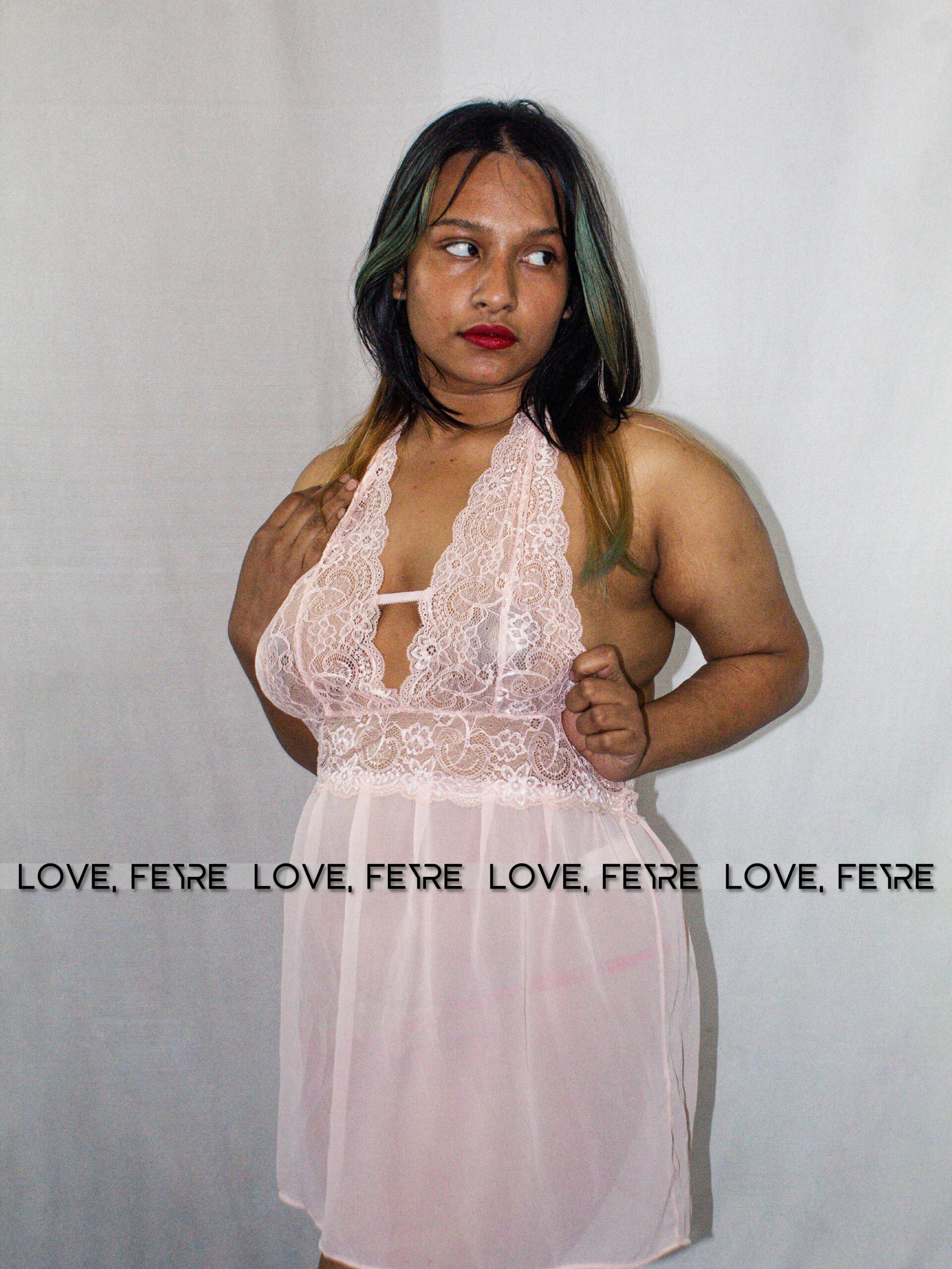Citrus Lace Halter Baby-doll