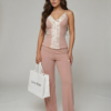 Dusty Rose Ribbed Lounge Set