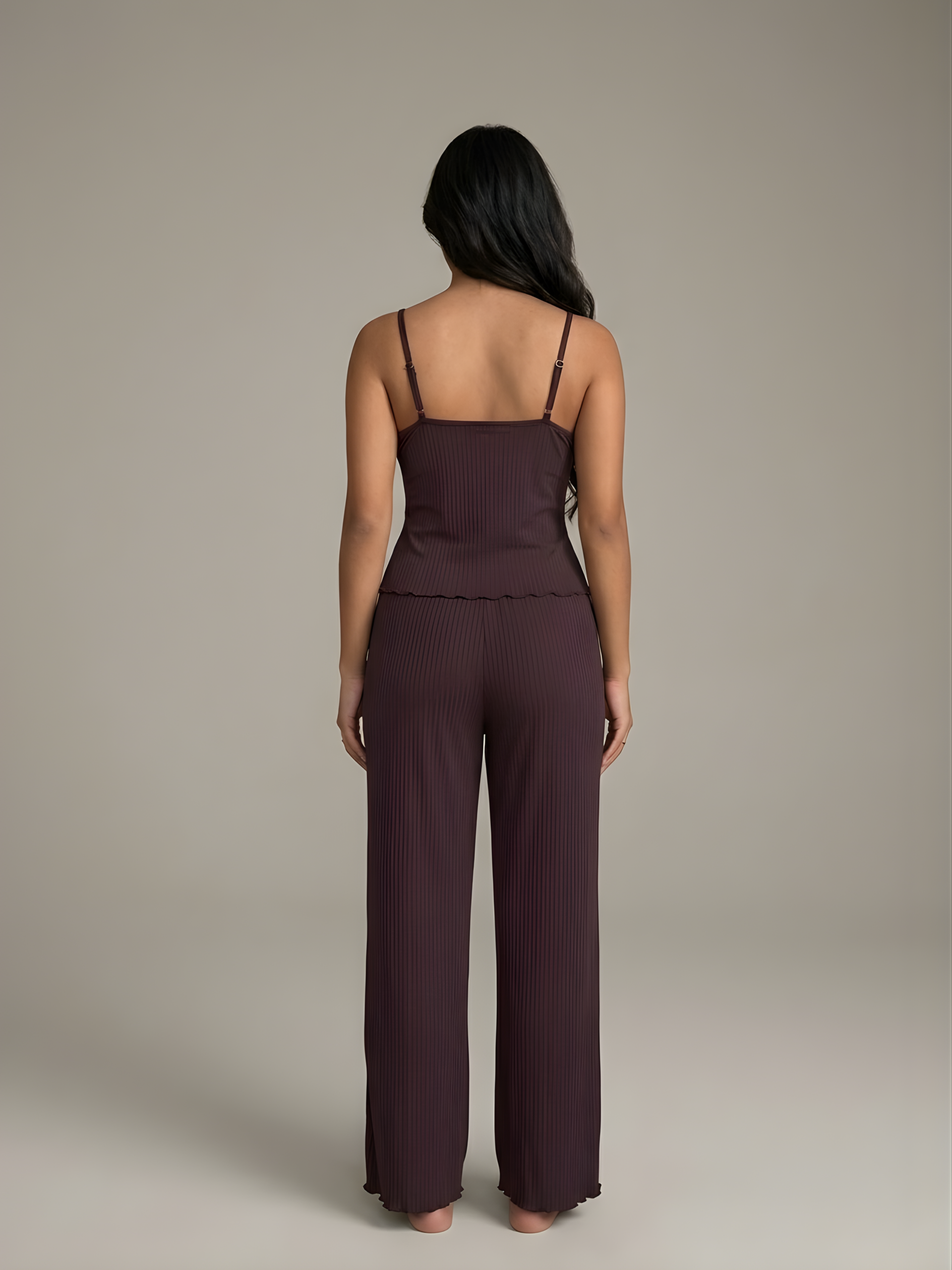 Espresso Ribbed Lounge Set