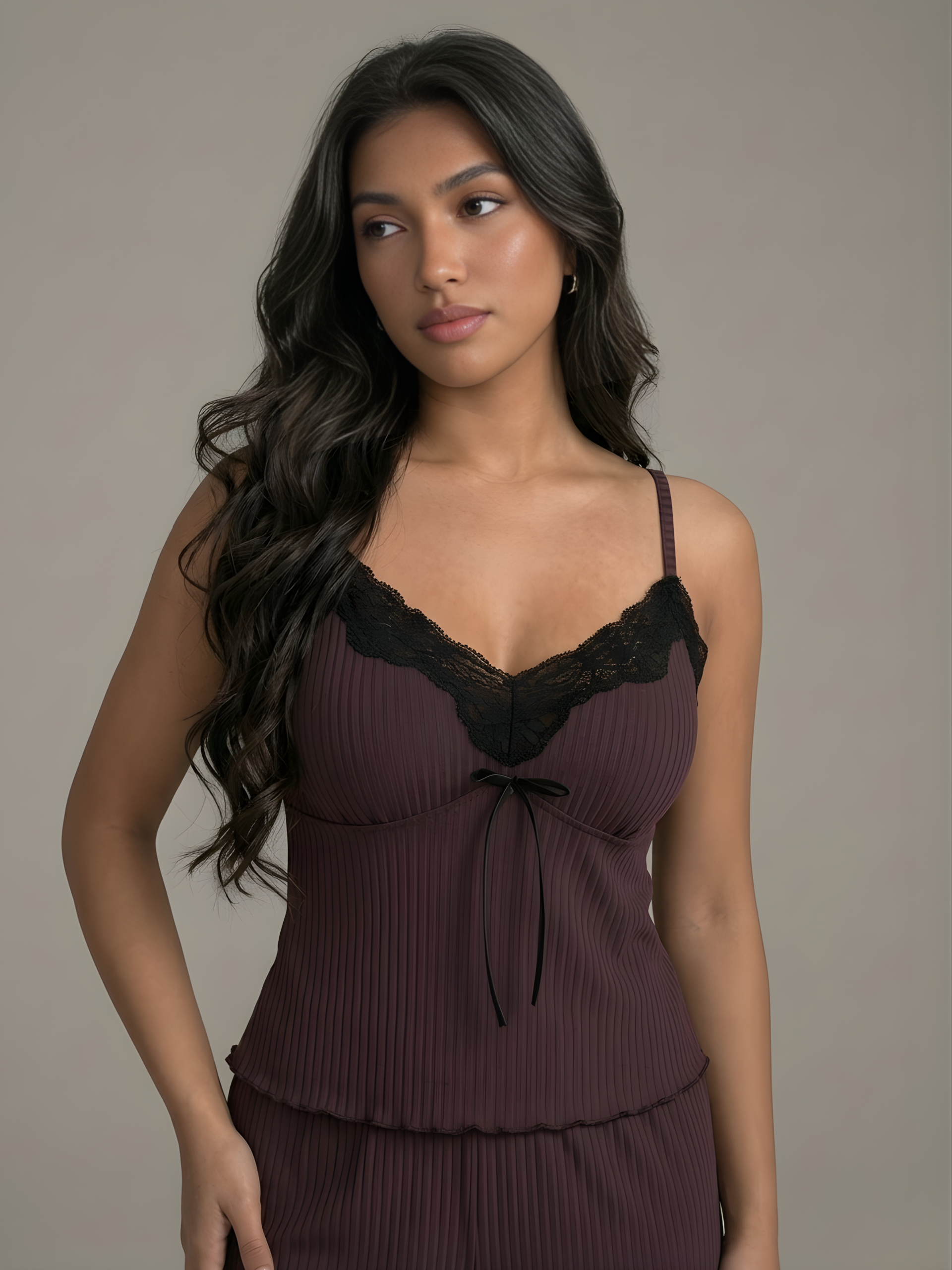 Espresso Ribbed Lounge Set