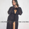 Midnight Plume Mesh Robe