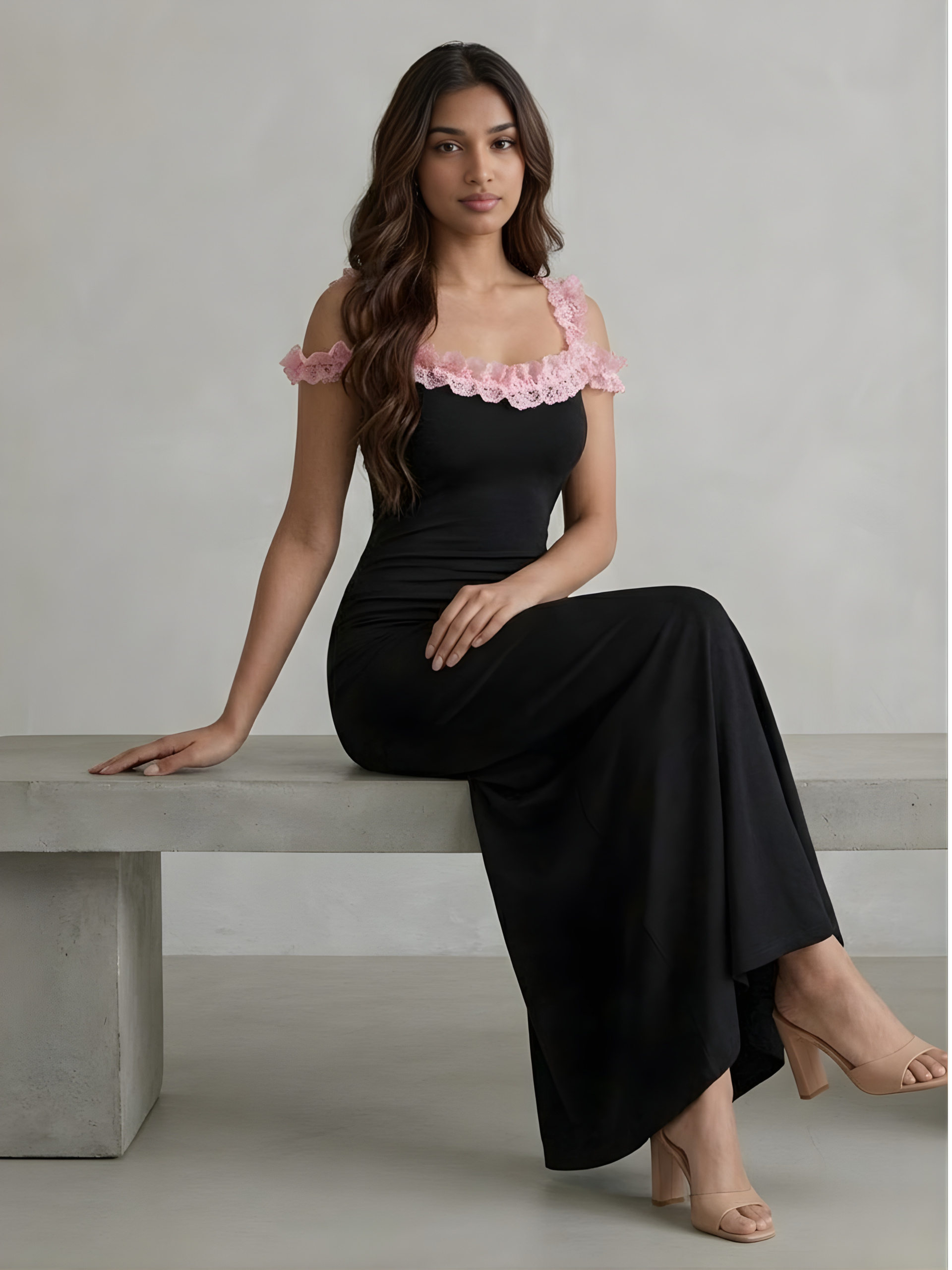 Midnight Rosette Maxi