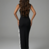 Noir Ruffle Maxi Dress