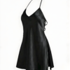 Noir Silk Mini Slip