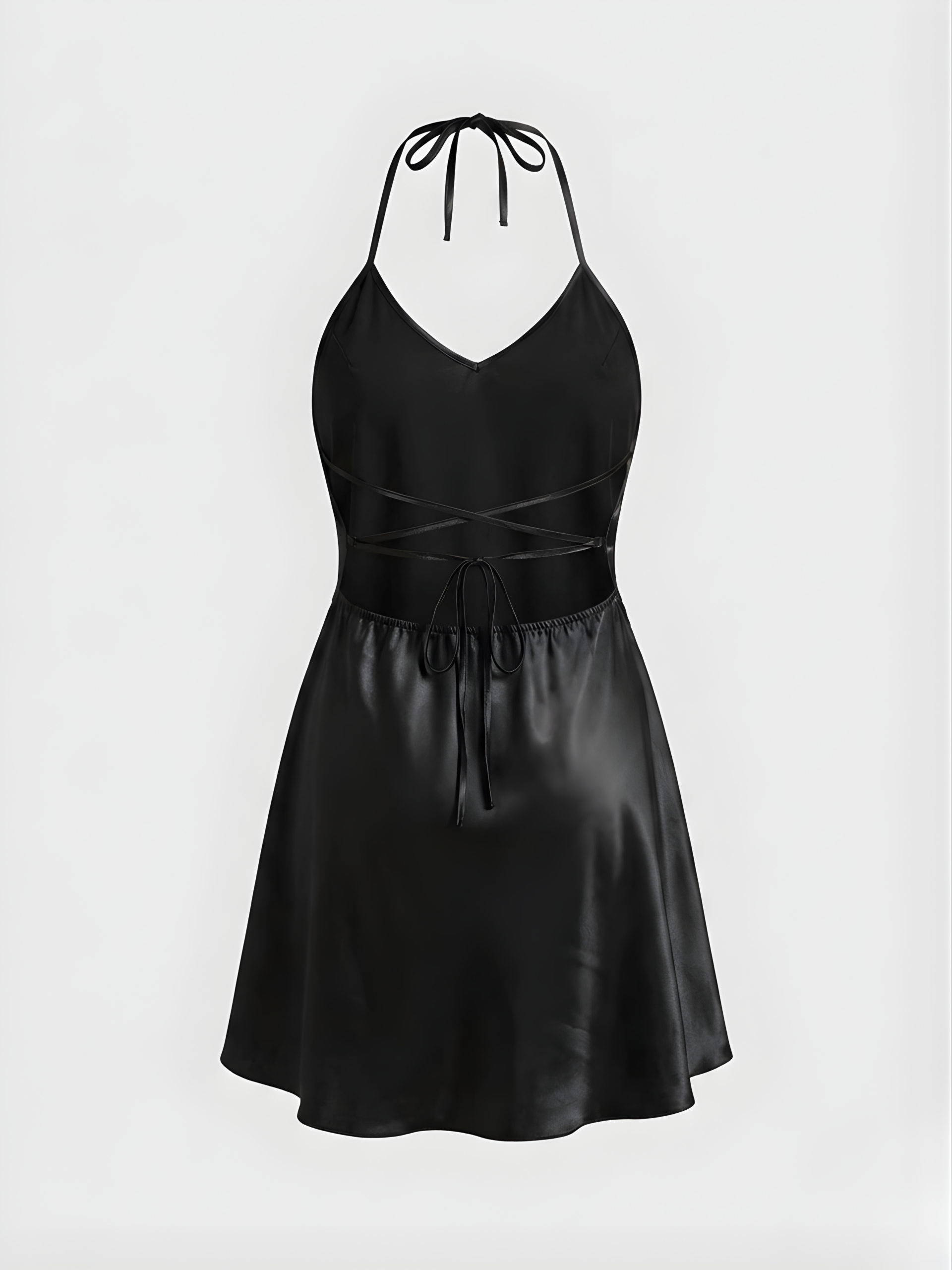 Noir Silk Mini Slip