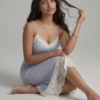 Powder Blue Ribbed Chemise