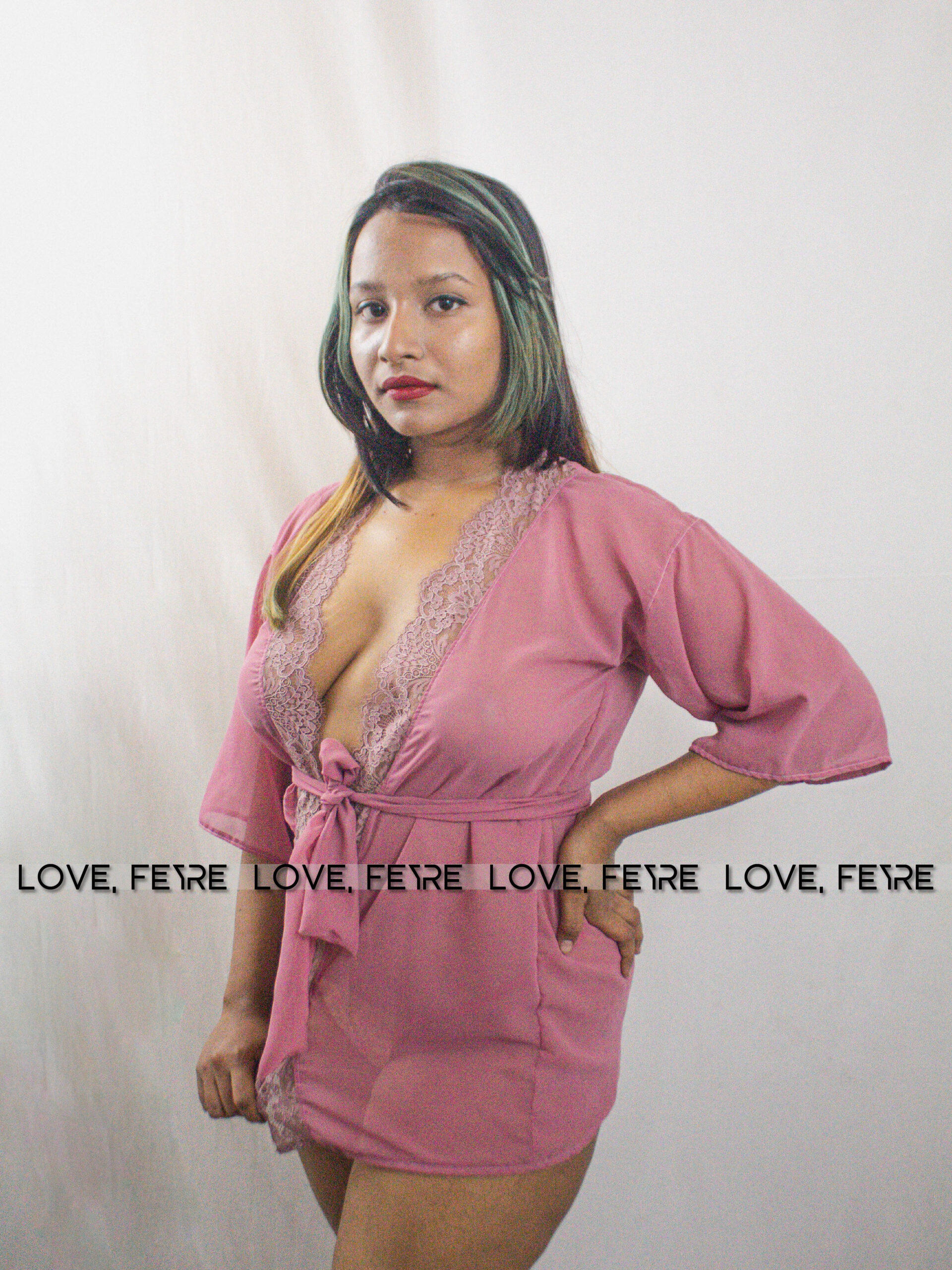Rosewater Chiffon Robe
