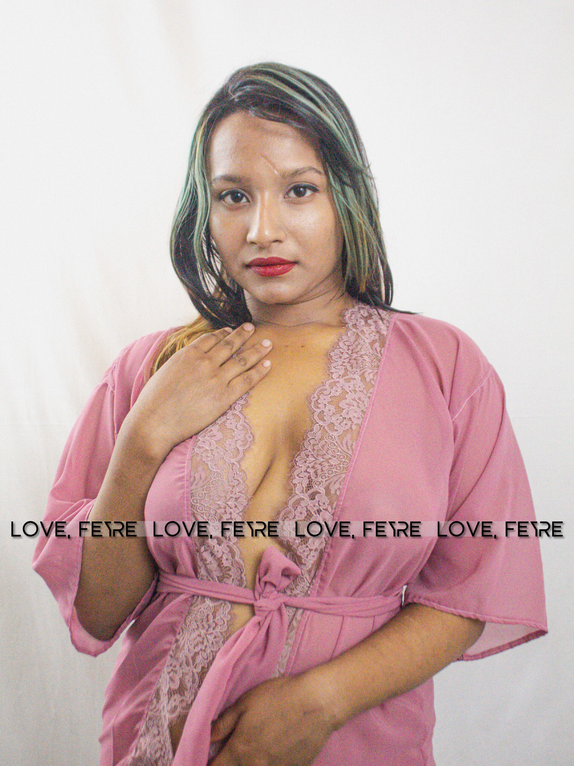 Rosewater Chiffon Robe