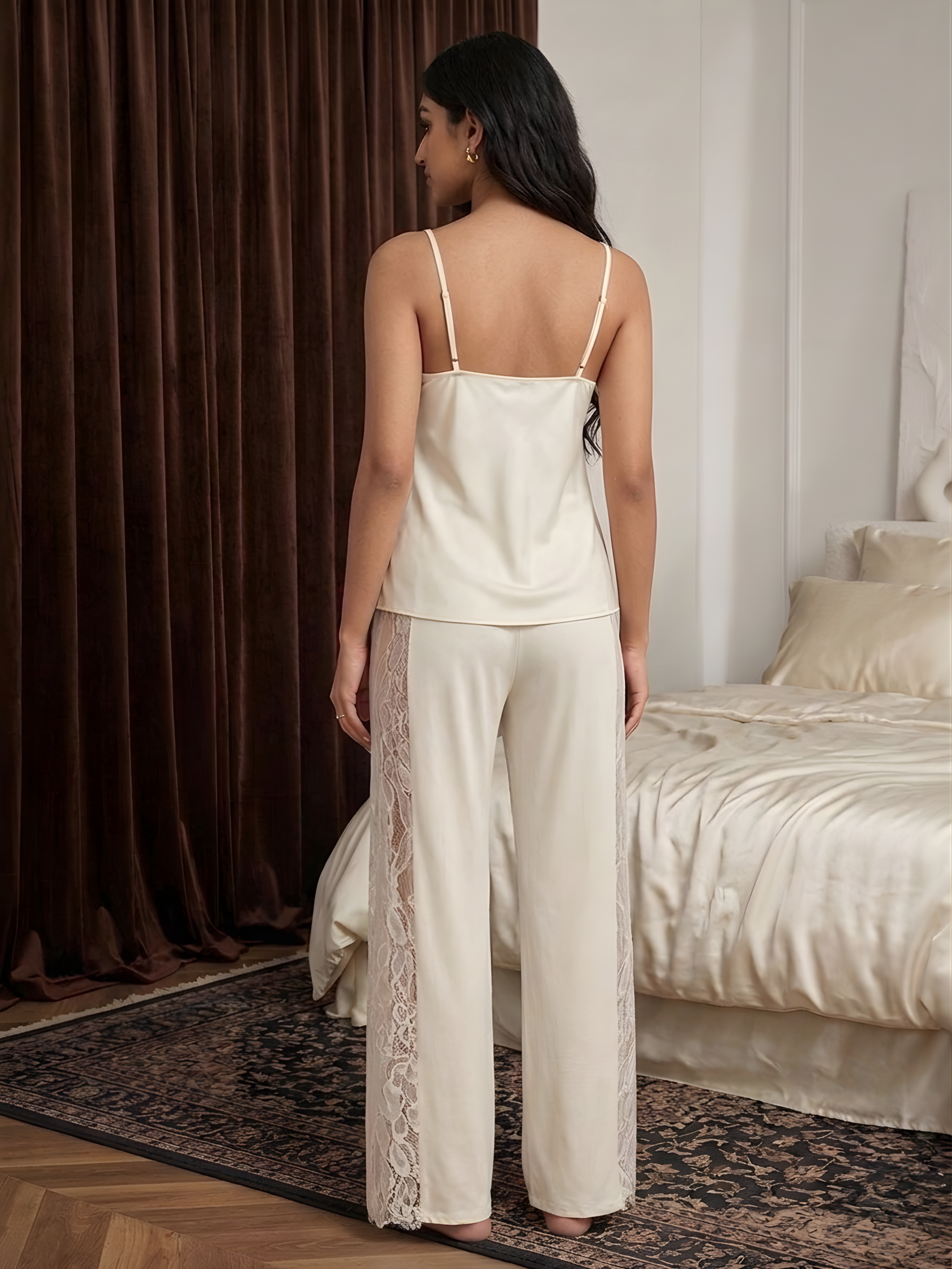 Luna Satin Cowl Lounge Set